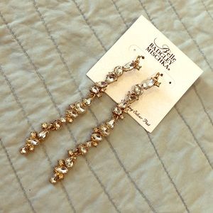 Badgley Mischka drop sparkle earrings NWT
